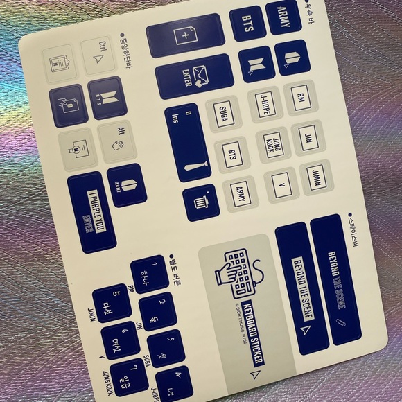 🆕BTS Keyboard Stickers from the 2021 Global ARMY KIT - Picture 1 of 3